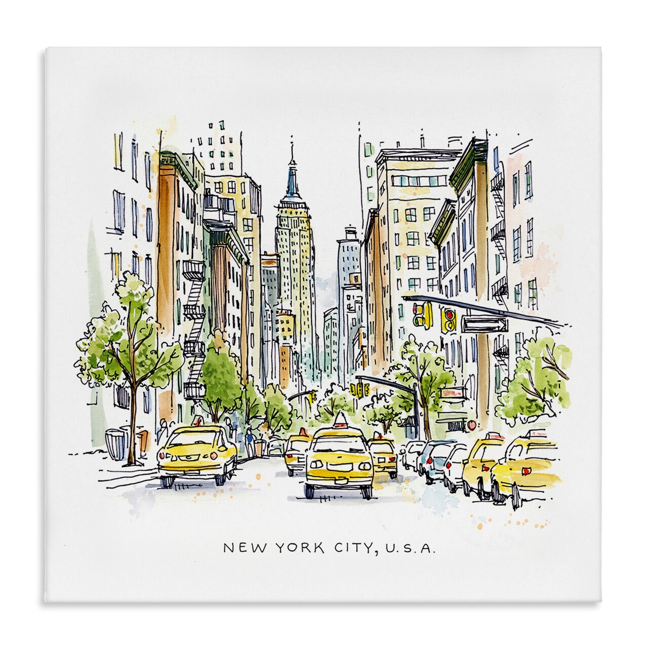 Stupell Industries New York City View Canvas By Angela Steahling